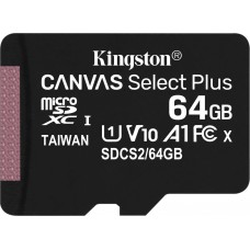 Карта памяти Kingston microSDXC Canvas Select Plus 64 ГБ