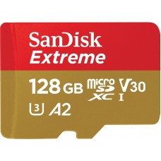 Карта памяти SanDisk Extreme V30 A2 microSDXC UHS-I U3 128 ГБ без адаптера (SDSQXA1-128G-GN6MA)