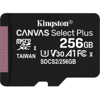 Карта памяти Kingston microSD Canvas Select Plus 256 ГБ с адаптером