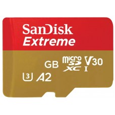 Карта памяти SanDisk Extreme V30 A2 UHS-I U3 microSDXC (SDSQXAH-064G-GN6GN)