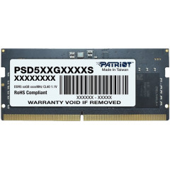 Оперативная память Patriot Memory Signature SO-DIMM DDR5 1x16Gb 5200Mhz (PSD516G520081S)