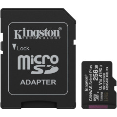 Карта памяти Kingston microSD Canvas Select Plus Gen3 + Adapter 256 ГБ (SDCS3/256GB)