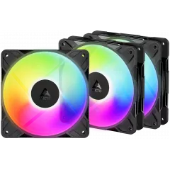 Комплект вентиляторов ARCTIC P12 Pro Reverse A-RGB Black 3-pack (ACFAN00333A)